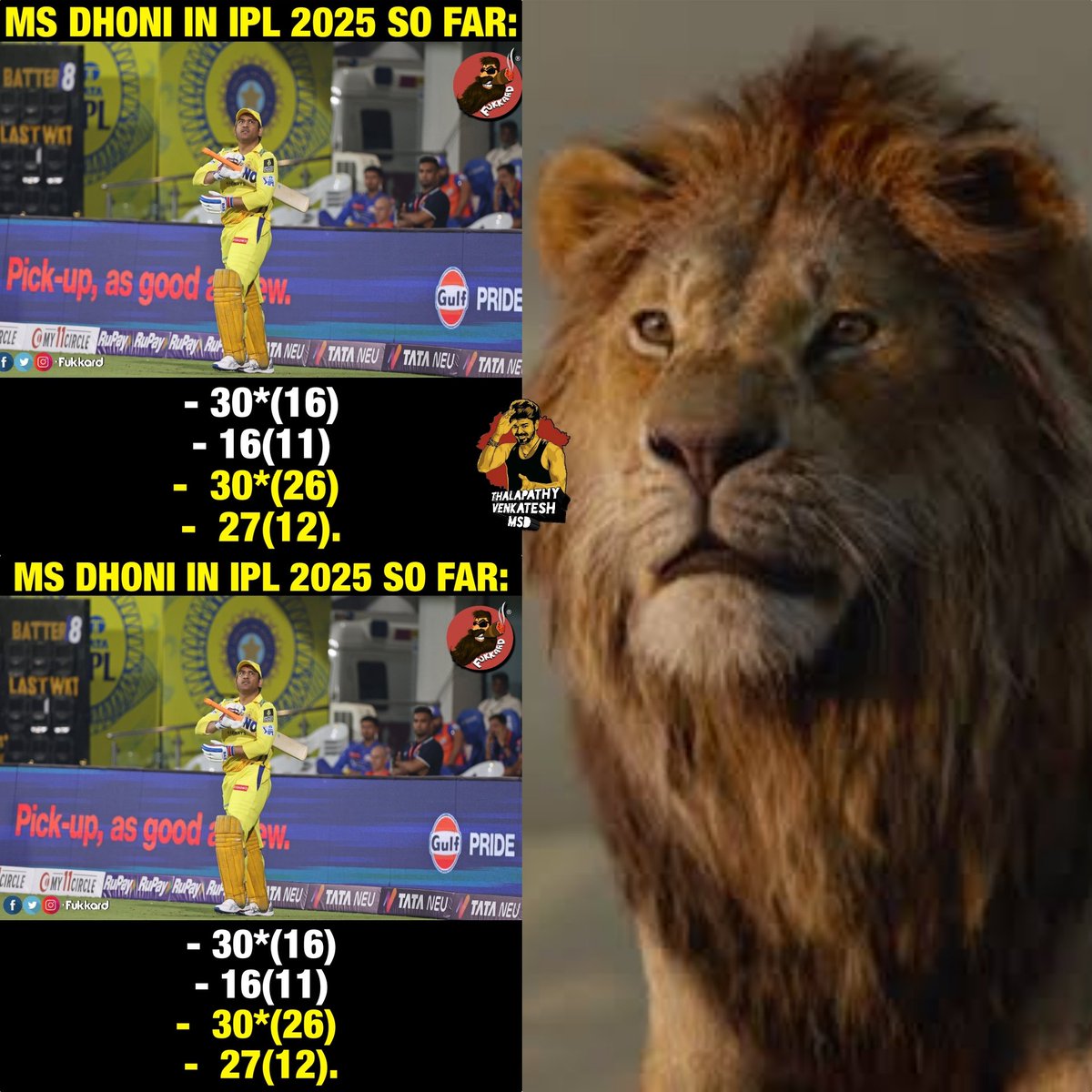Tvedits_2_0's tweet photo. #Dhoni #MSDhoni𓃵 #MSD #ThalaDhoni #ThalaMSD #ThalaMSDhoni #Mahi 

#CSK #ChennaiIpl #ChennaiSuperKings 
#YellowArmy #WhistlePodu 

@msdhoni 🛐🦁👑

#thalapathyvenkateshedits https://t.co/I95aQ1o1H5