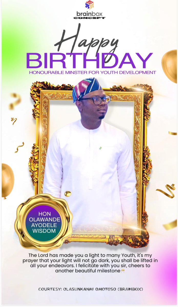 SOUQUI_BRAIN's tweet photo. @ayowisdom_ Happy birthday Honourable Minster https://t.co/mgE7iIIZ7Z