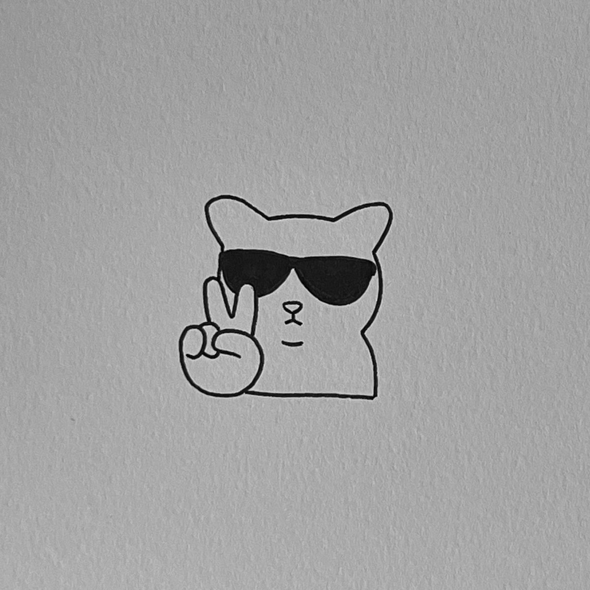 poorlycatdraw's tweet photo. the four emotions https://t.co/CCdesDvDP3