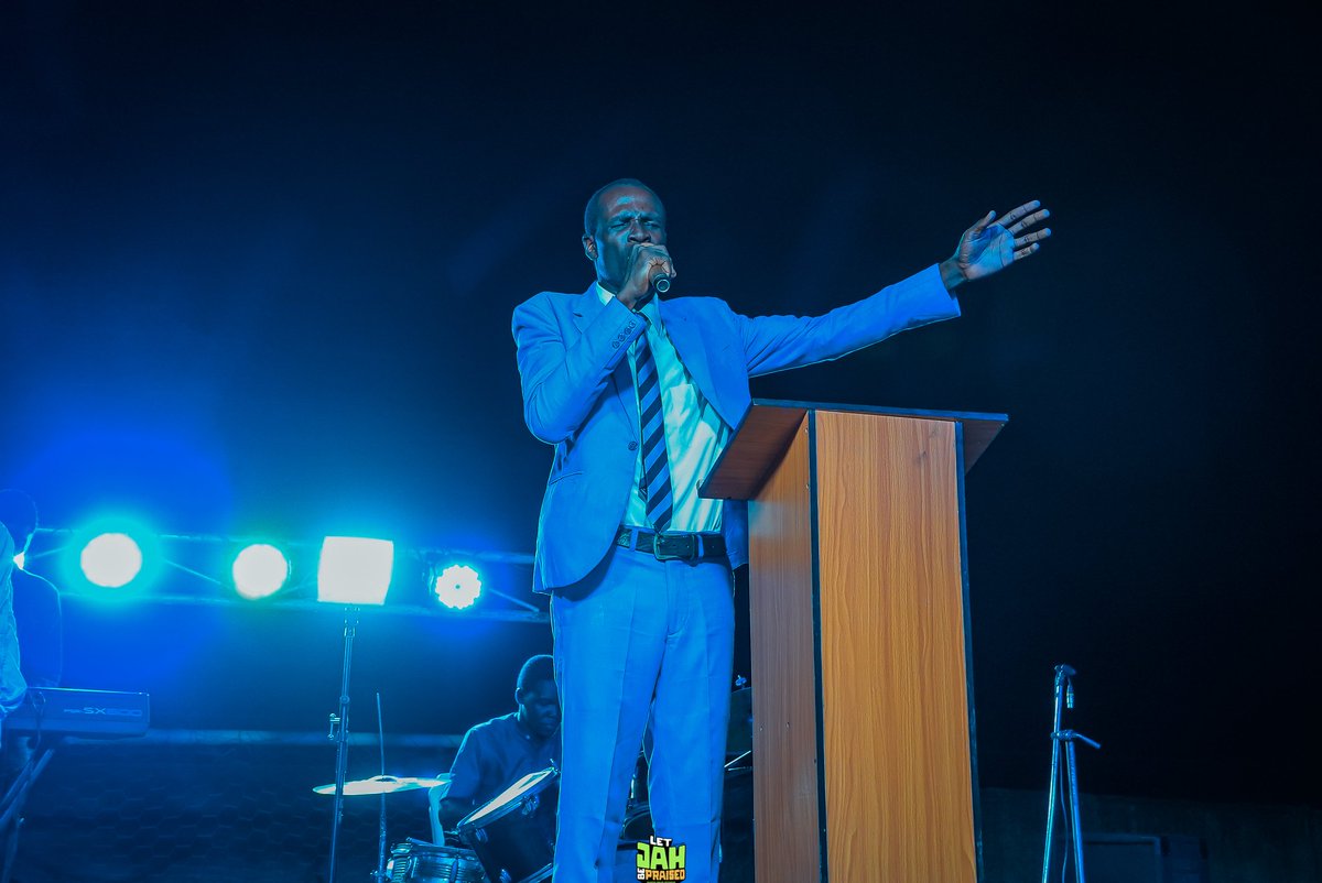 JGM_Nation's tweet photo. A vessel of revival, a voice of fire! 🔥 
Min. Peter Asemota delivering raw power and truth at JGM! 🙌 https://t.co/XuzS72l0sX