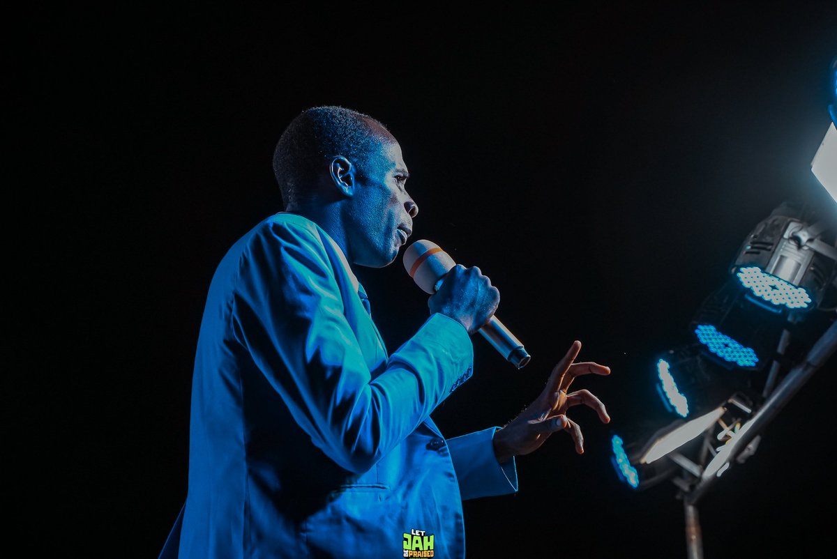 JGM_Nation's tweet photo. A vessel of revival, a voice of fire! 🔥 
Min. Peter Asemota delivering raw power and truth at JGM! 🙌 https://t.co/XuzS72l0sX