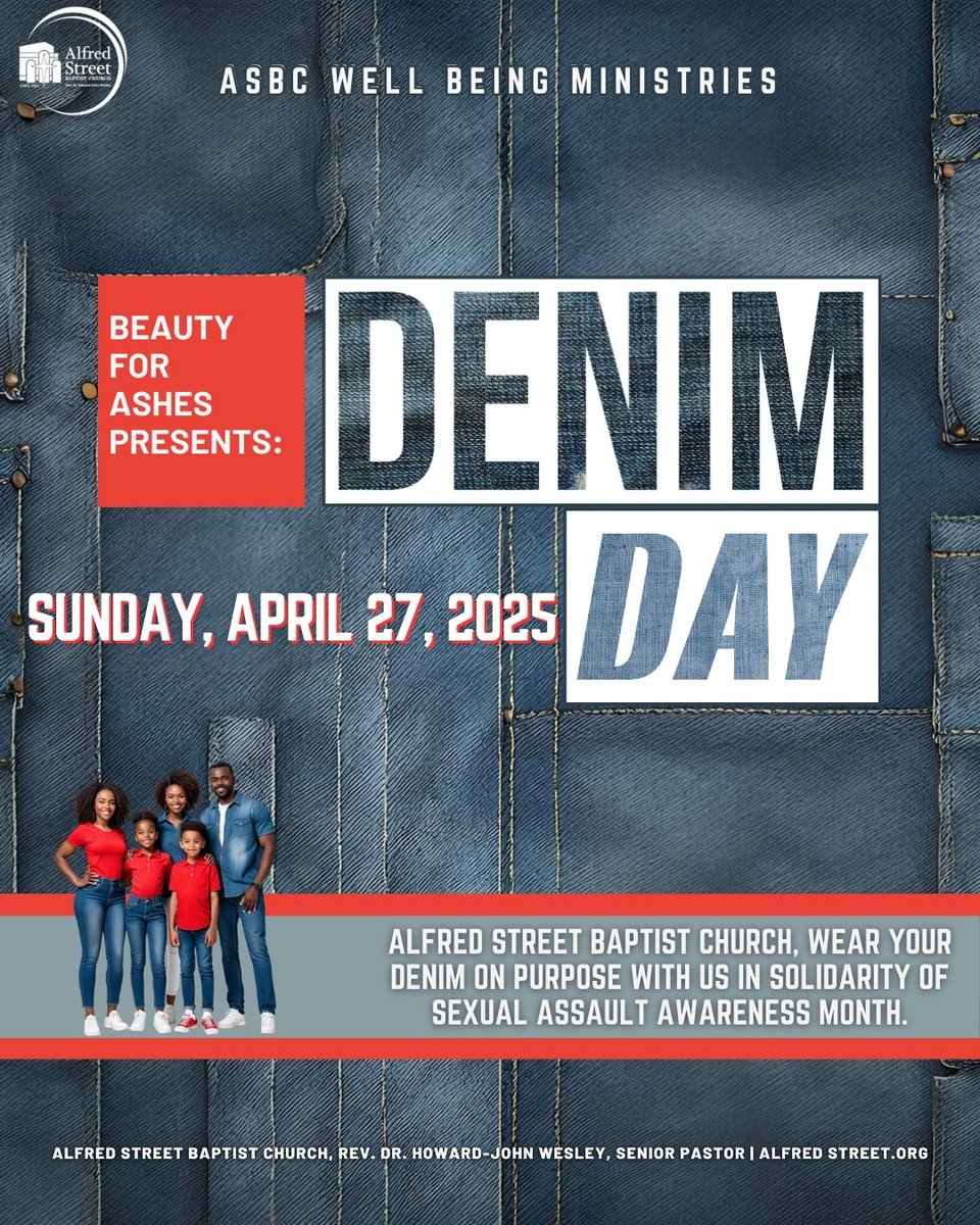 Rock your denim with purpose! 💙 Join us on Sunday, April 27, as we stand in solidarity for Sexual Assault Awareness Month.