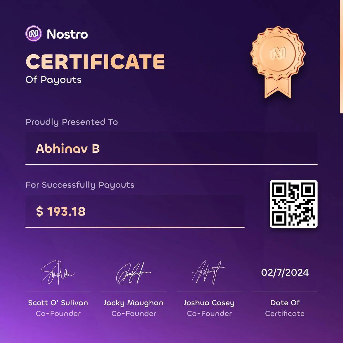 MR_FR1DAY's tweet image. My first prop firm payouts are from a giveaway account!
Forever grateful @OfficialNostro