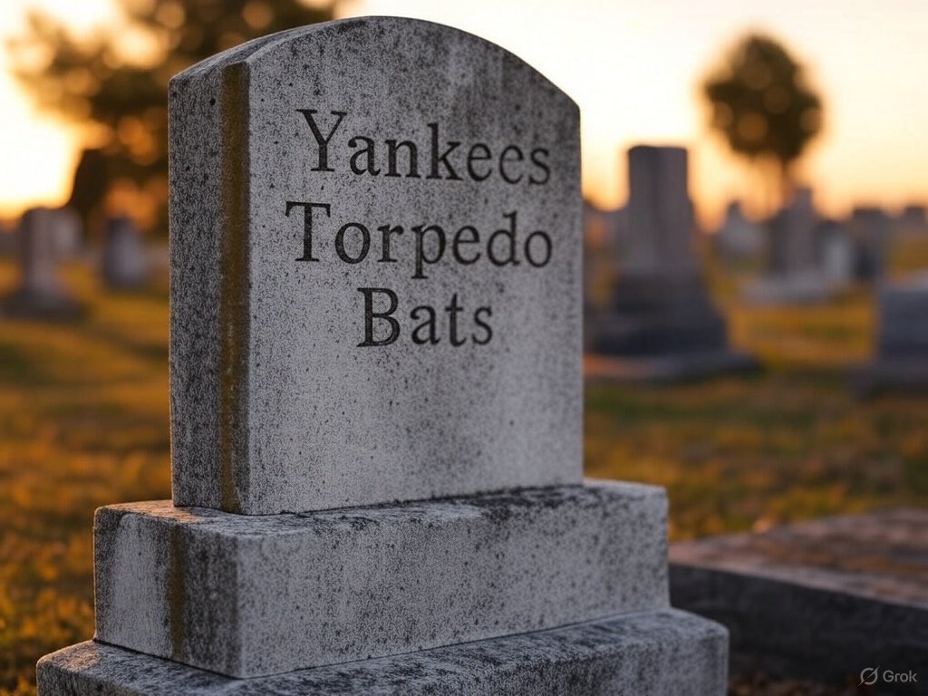 BradHolmesBulge's tweet photo. Those torpedo bats don’t seem to work that well when you’re playing in a real ballpark #RepDetroit https://t.co/EbzgRvbSua