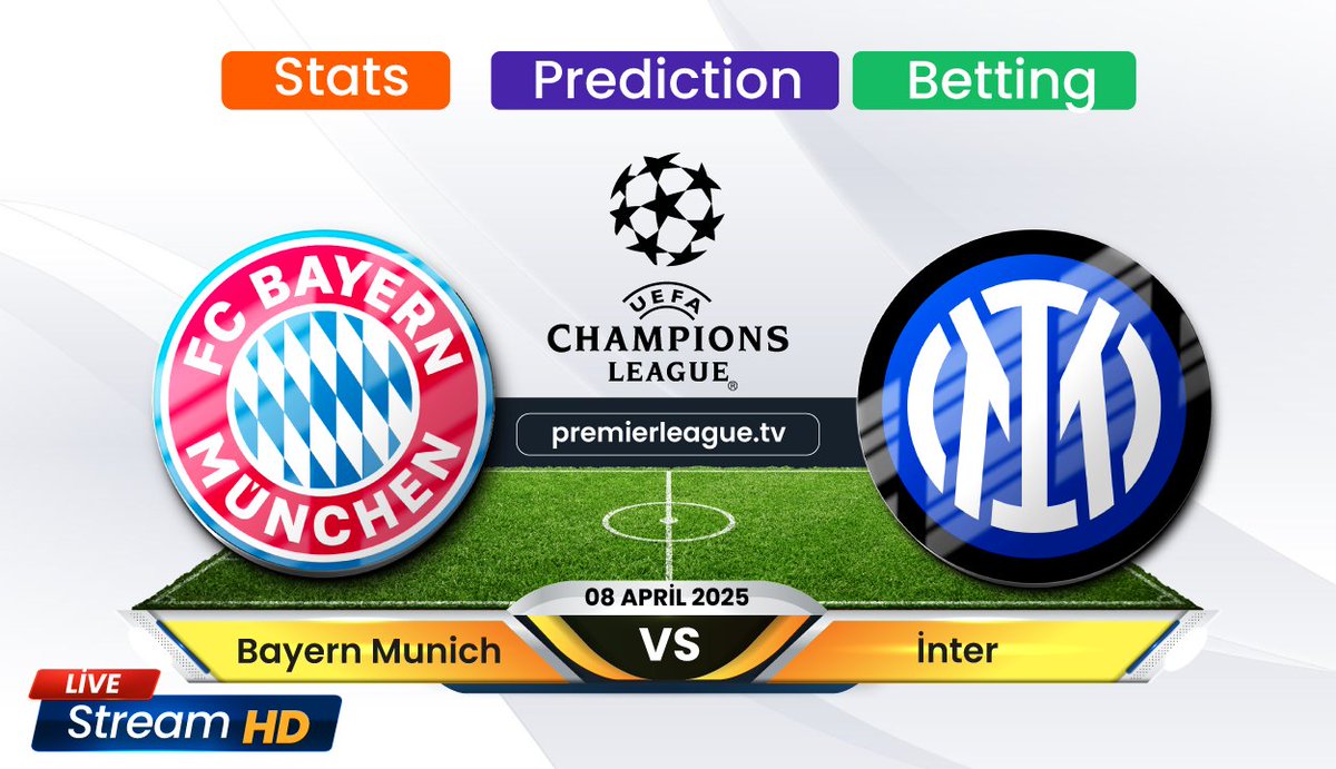 epltabletv's tweet photo. Bayern Munich vs Inter Champions League Quarterfinal 2025 🇪🇺📷

Watch live on https://t.co/XD46ldk22C

#BayernMunich #InterMilan 
#ChampionsLeague 
#Quarterfinal2025 #FootballLive 
#LiveStream 
#BayernI
🎬📡⚡ https://t.co/nsFEF2Lcgw