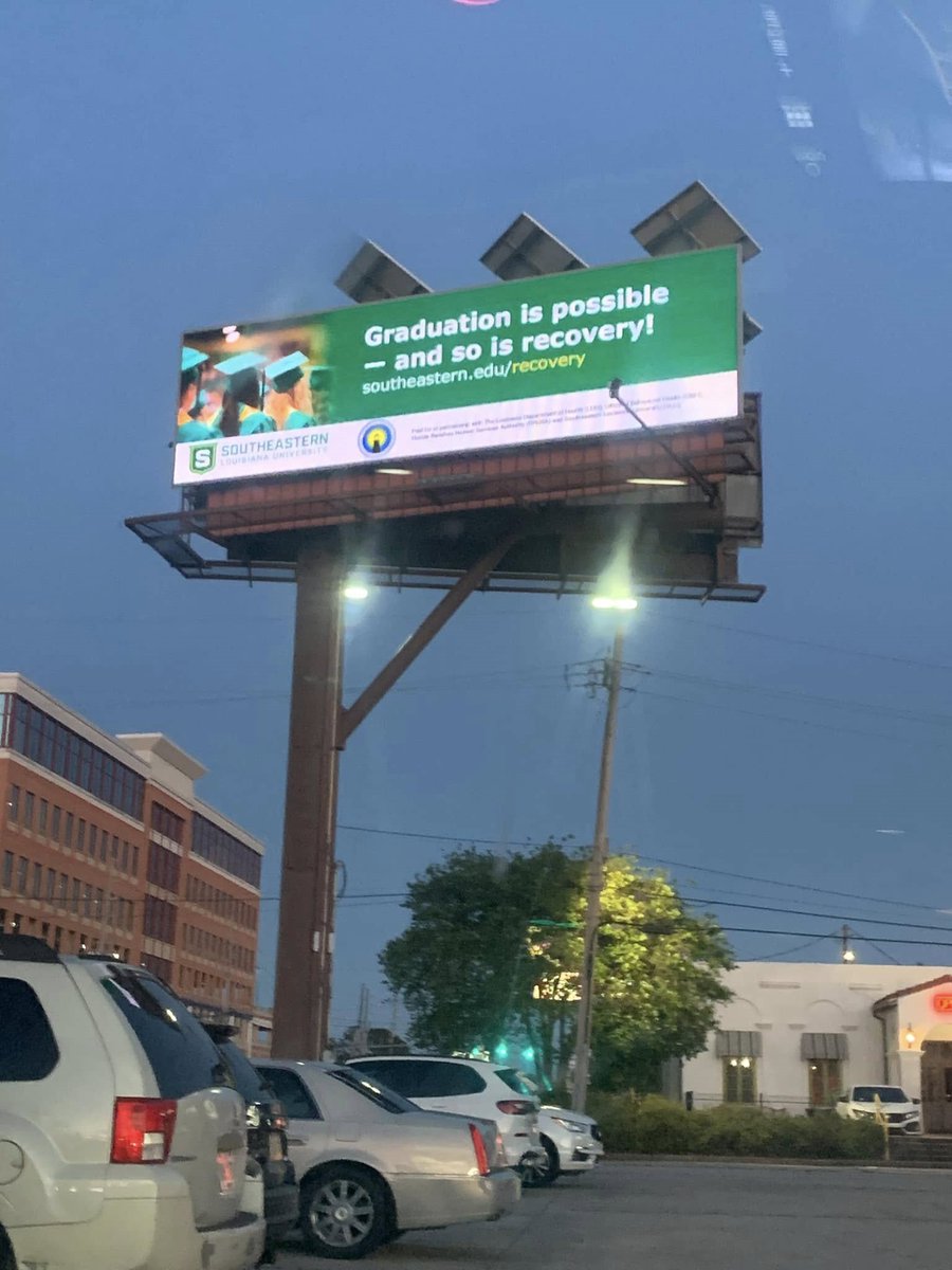 LionUpRecovery's tweet photo. Super excited to see our billboards up and running on Highland Road and Perkins Road in Baton Rouge. It's fun to be a part of the culture change of recovery in higher education by being a resource for those student seeking recovery and in recovery on college campuses in Louisiana https://t.co/MsnCVIAIiP
