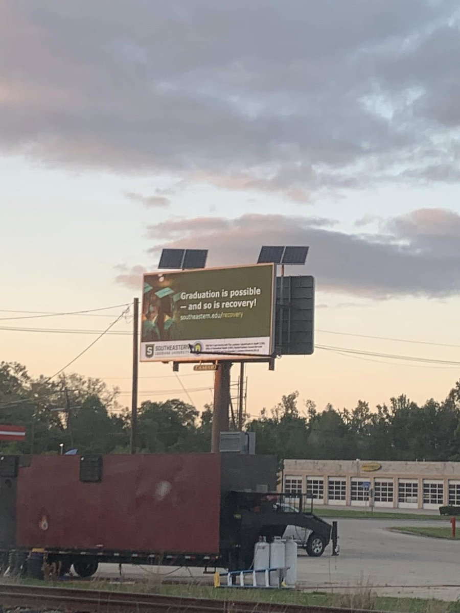 LionUpRecovery's tweet photo. Super excited to see our billboards up and running on Highland Road and Perkins Road in Baton Rouge. It's fun to be a part of the culture change of recovery in higher education by being a resource for those student seeking recovery and in recovery on college campuses in Louisiana https://t.co/MsnCVIAIiP