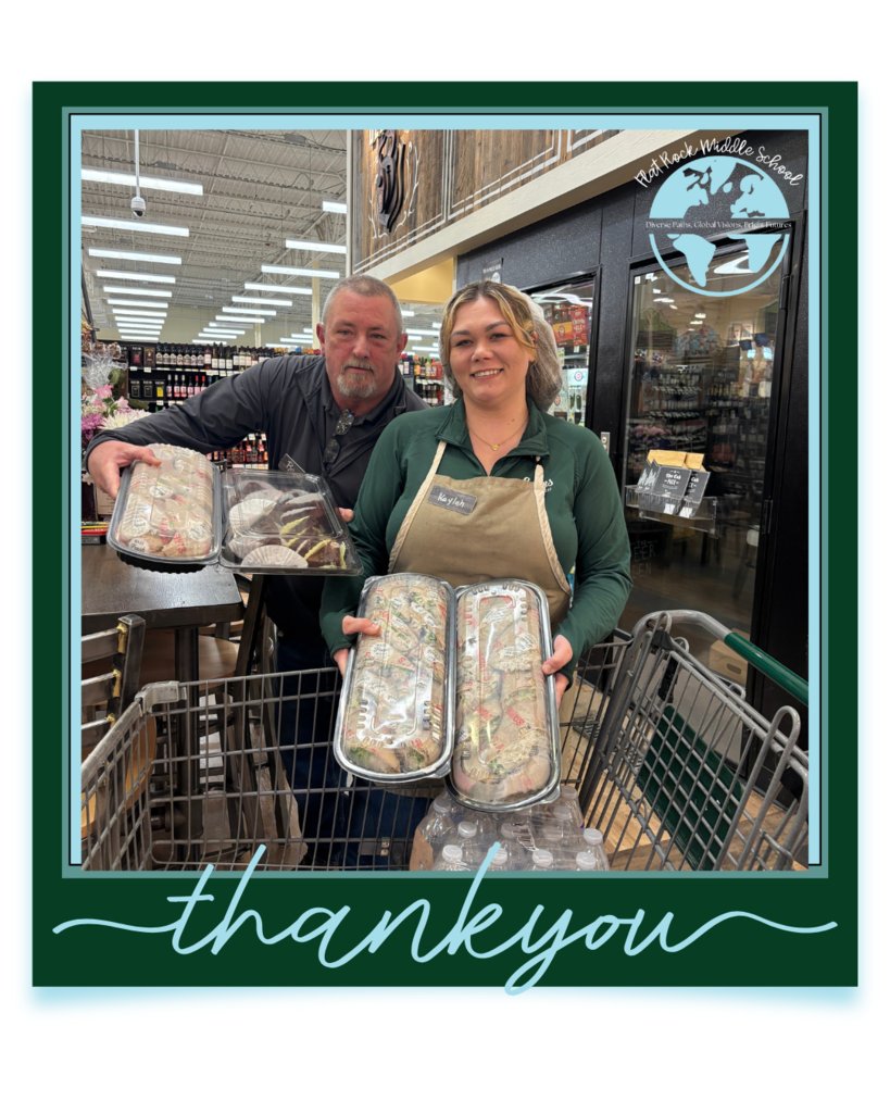 Huge thanks to @lowesfoods for donating sandwiches, brownies &amp; water to support Flat Rock Middle School staff, students, and our awesome IB Student Ambassadors! 💚🙌 #CommunitySupport #FlatRockMiddle #IBProud #LowesFoods