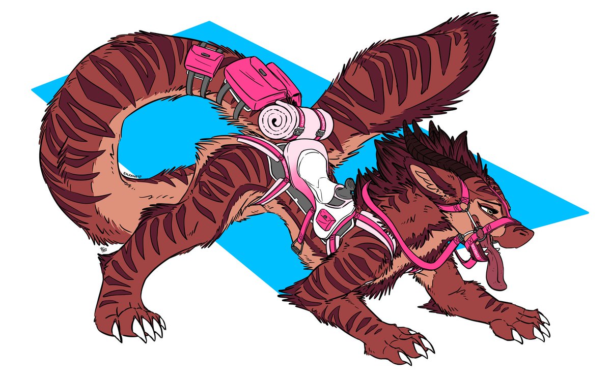 TekkysArtBox's tweet photo. Ànother lovely Feral-style dragon with a saddle~💕 Sylfane's bein' a real fluffy cutie in this one. ✨

(Character: @Sylfane_felkin) https://t.co/GBkas5FsU4