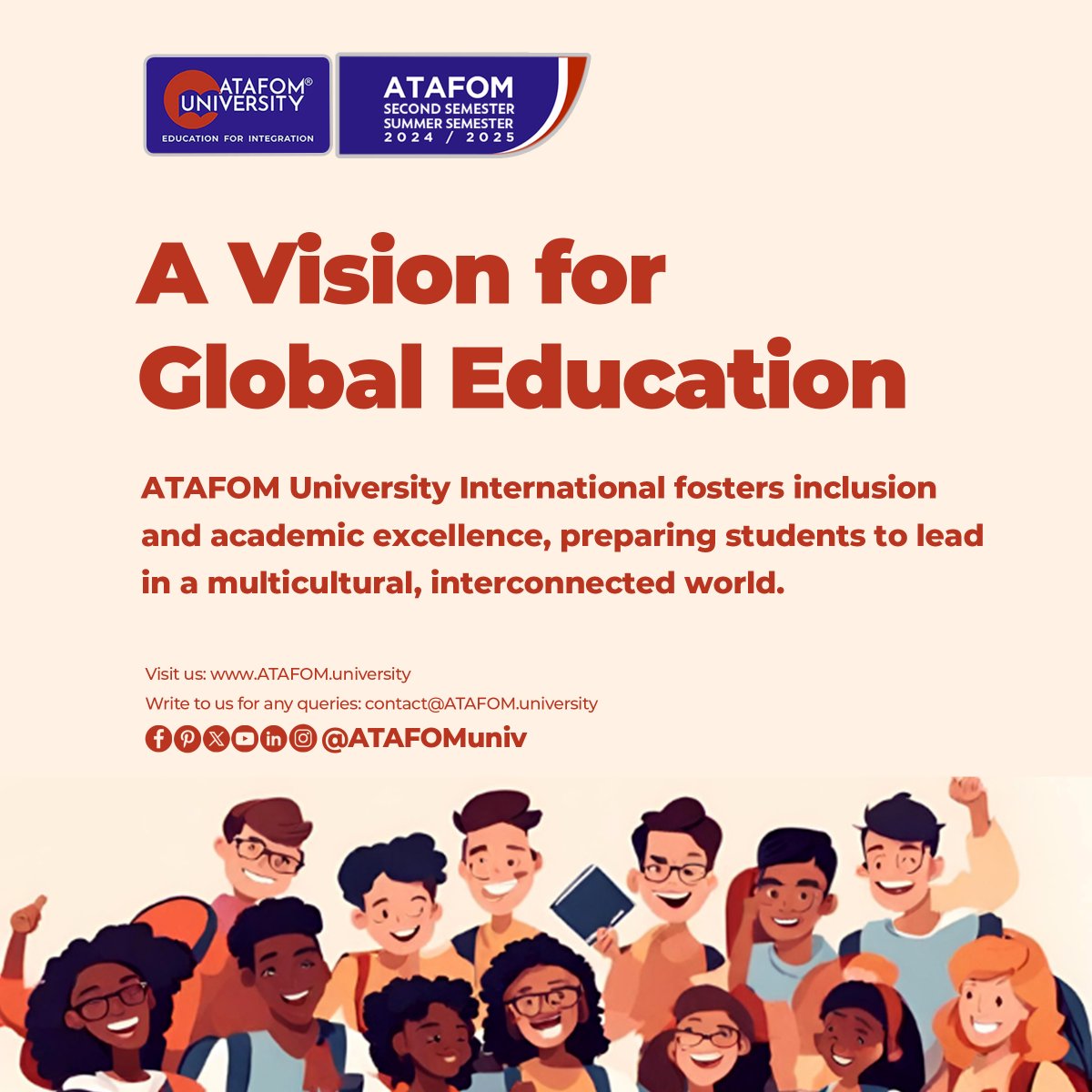 ATAFOMUni's tweet image. Study without borders. Learn at your pace, from any place — with ATAFOM University.
#ATAFOMUniversity #GlobalLearning #StudyOnline #EducationThatTravels #FutureStartsHere #LearnFromAnywhere