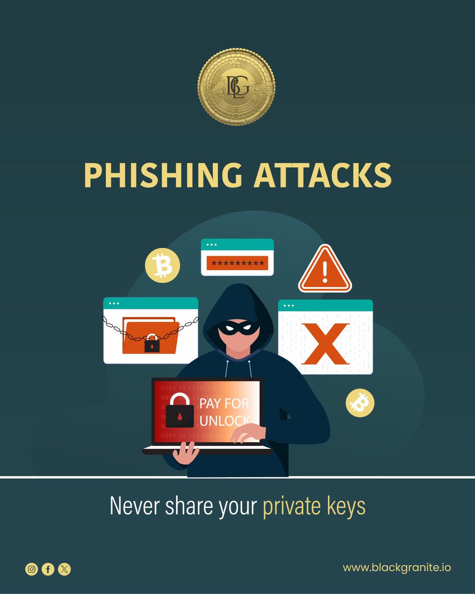 black_granite_'s tweet photo. Fake giveaways? Pump &amp; dump? Phishing links?
Stay alert. Stay safe.

BLG is built on trust &amp; transparency.
#CryptoSafety #BLGToken #Web3Tips #AvoidScams #CryptoSecurity #DYOR #SafeInvesting https://t.co/azoPLOldLE