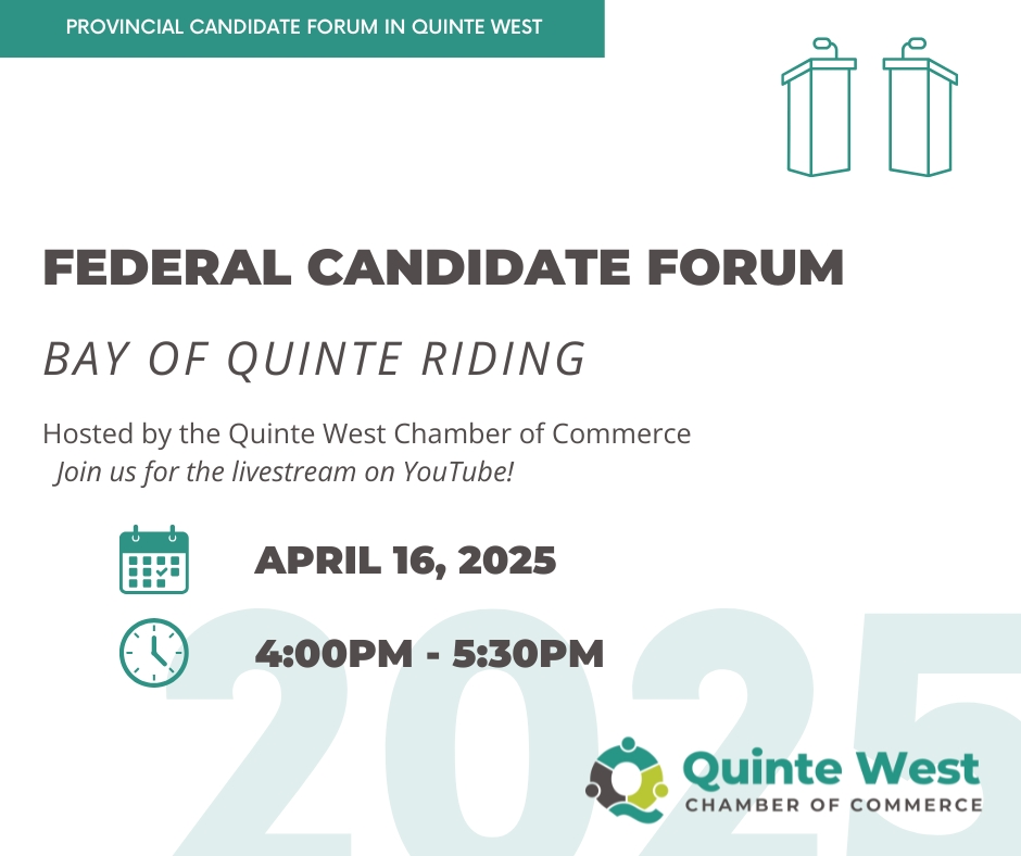 Tune in to our YouTube livestream on April 16 at 4:00pm for our Candidate Forum ahead of the federal election.  Candidates representing parties with at least one seat in parliament have been invited to participate. Watch here: youtube.com/@quintewestcha…