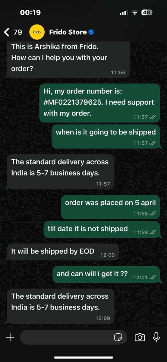 cloud_walker28's tweet photo. @myfrido @ganeshsonawane 
Pathetic service by @myfrido order product for my road trip but after 5 days they tell your order is delayed https://t.co/1CboplxqU9