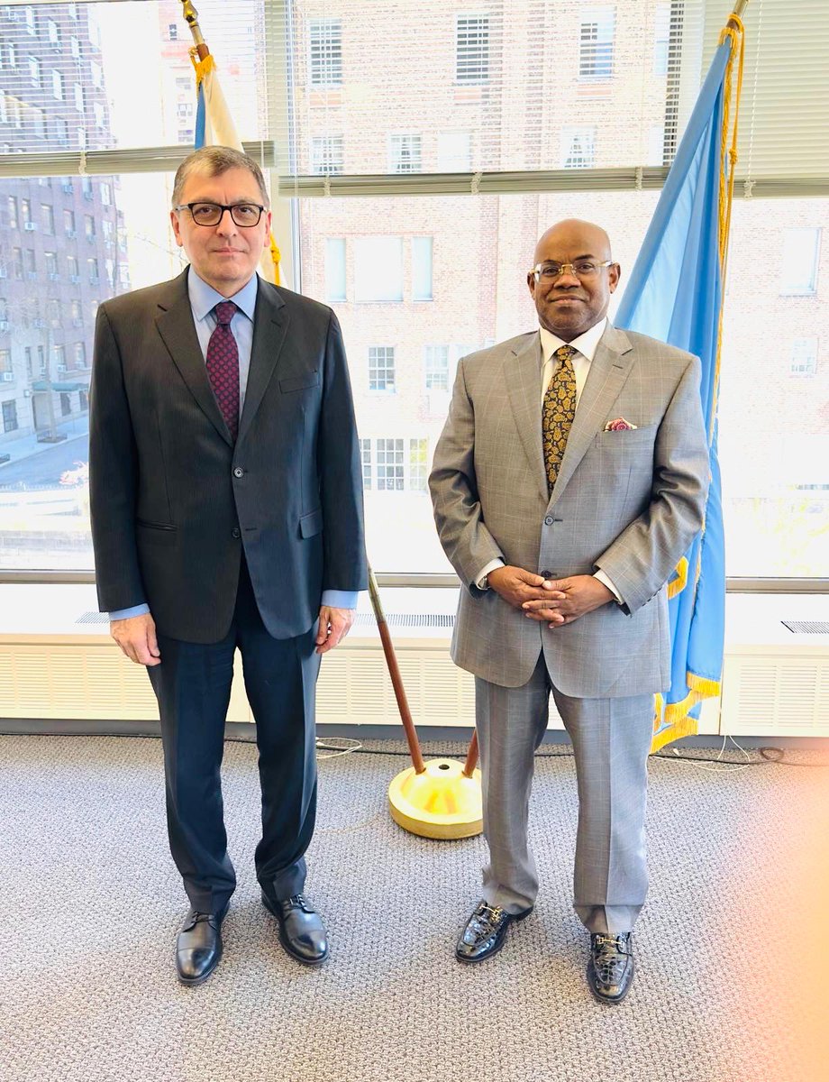 Pleased and honored to host my brother H.E. <a href="/TofigMusayev/">Tofig Musayev</a> of <a href="/AzmissionUN/">Azerbaijan UN 🇦🇿</a>. We explored the bilateral cooperation between #Azerbaijan and #Djibouti and renewed our commitment to work together to advance issues of common interest at the <a href="/UN/">United Nations</a>.