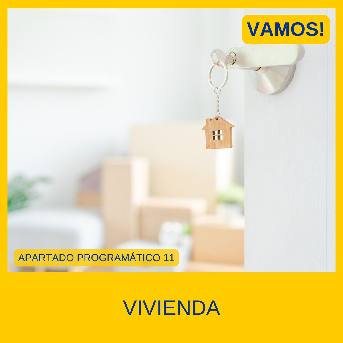 VAMOS! derecho a la propiedad privada.

✅ Considera la ocupación ilegal de viviendas una lacra social, que deteriora la convivencia en los barrios y perjudica a los más débiles.

✅ Expulsión inmediata de los ocupantes ilegales de la vivienda en un plazo máximo de 24 horas

✌️🟨