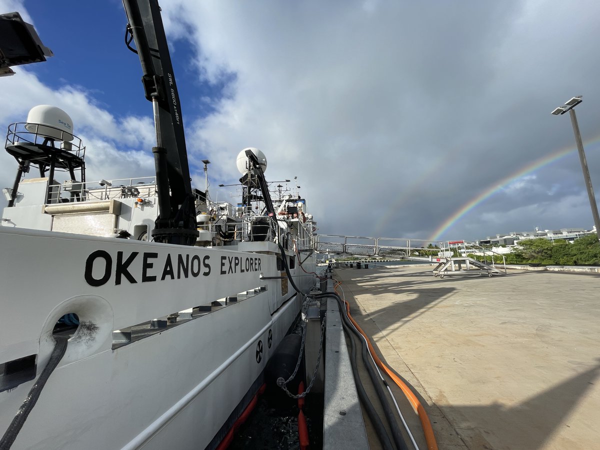 After being docked in Honolulu, #Okeanos is underway, marking start of expedition to map &amp; conduct ROV dives on unexplored deep waters off Hawai‘i.

During #NOAAFleetWeek, follow the live video streams: oceanexplorer.noaa.gov/livestreams/we…. 

(1st ROV dive is scheduled for Friday, April 11.)