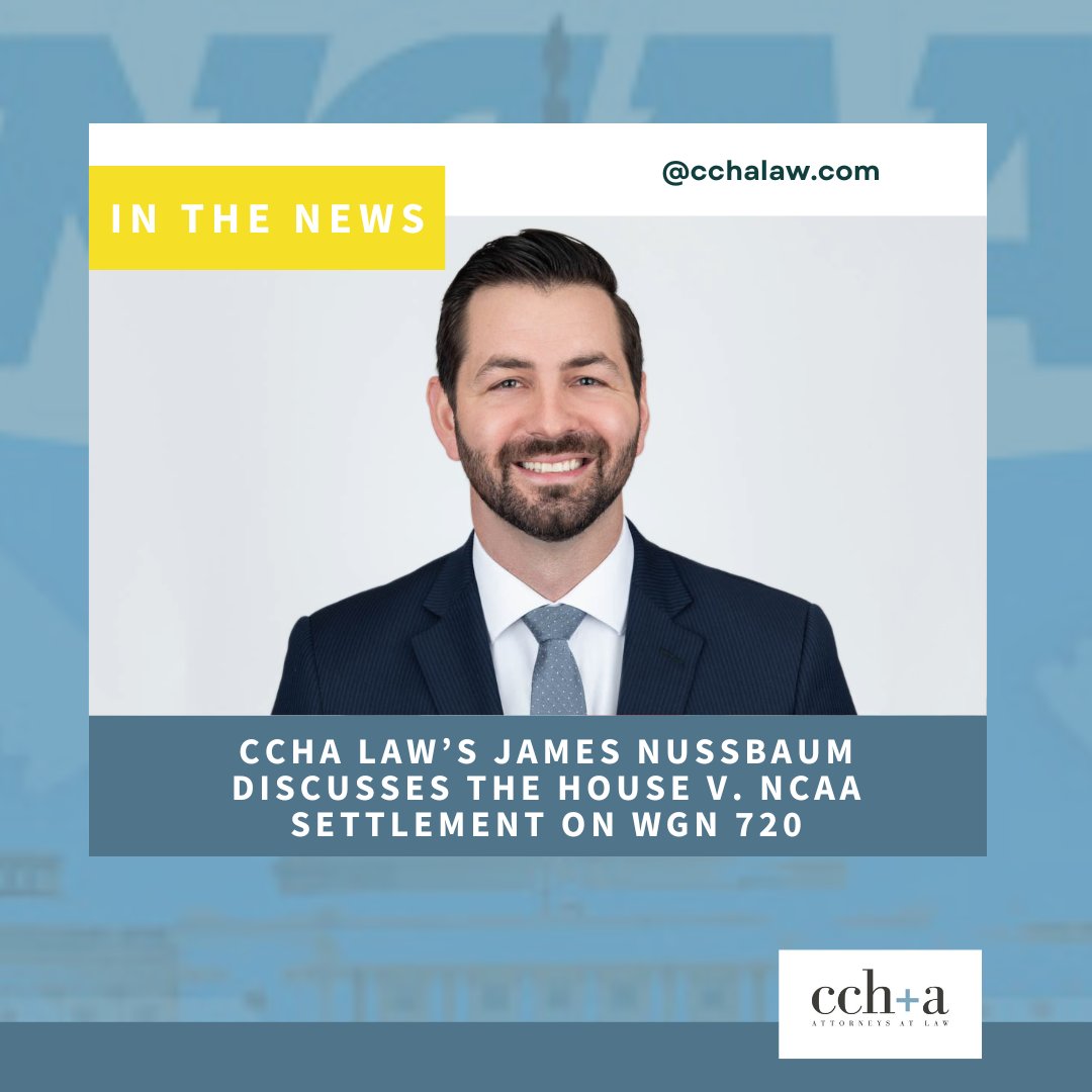 CCHA (Church Church Hittle + Antrim) (@cchalaw) on Twitter photo 🎙️ #CCHALaw’s James Nussbaum joined <a href="/WGNRadio/">WGN Radio 720</a> 720’s Wintrust Business Lunch to break down the House v. NCAA settlement and discuss college athlete compensation. 🏈💼
⚖️ James continues to be a trusted voice in NCAA reform and college sports law. 🎓🌟
#WGNRadio720 #SportsLaw 🎙️ #CCHALaw’s James Nussbaum joined <a href="/WGNRadio/">WGN Radio 720</a> 720’s Wintrust Business Lunch to break down the House v. NCAA settlement and discuss college athlete compensation. 🏈💼
⚖️ James continues to be a trusted voice in NCAA reform and college sports law. 🎓🌟
#WGNRadio720 #SportsLaw