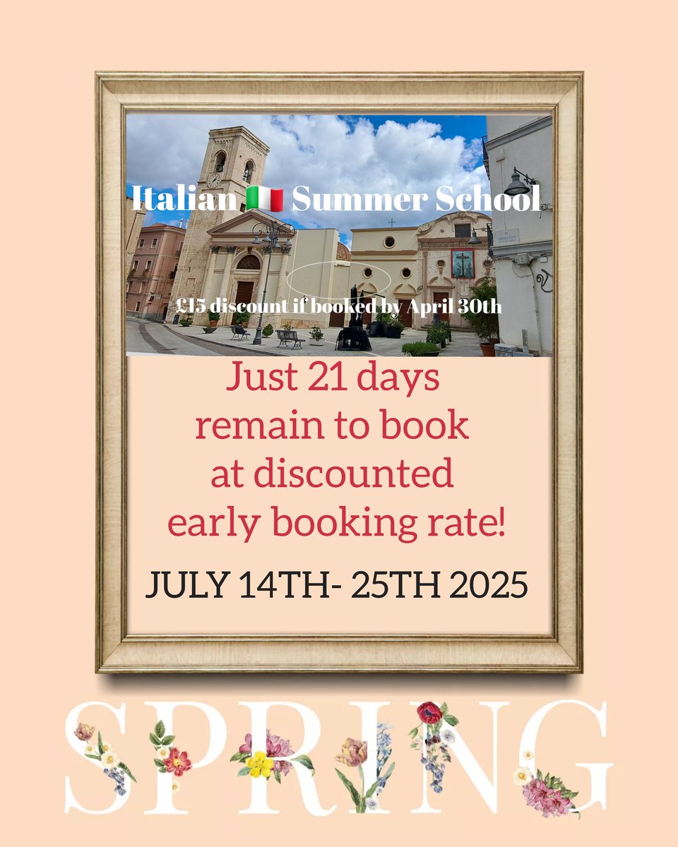 The Summer School in Italian is at pure Beginners or Post Beginner levels. Taking place in the lovely listed Church Cottage within Marlborough St Marys Church. It promises to be special! 
#marlborough #summerschool #italian #languages #wiltshire #italy 
theitalianexperiencecotswold.com