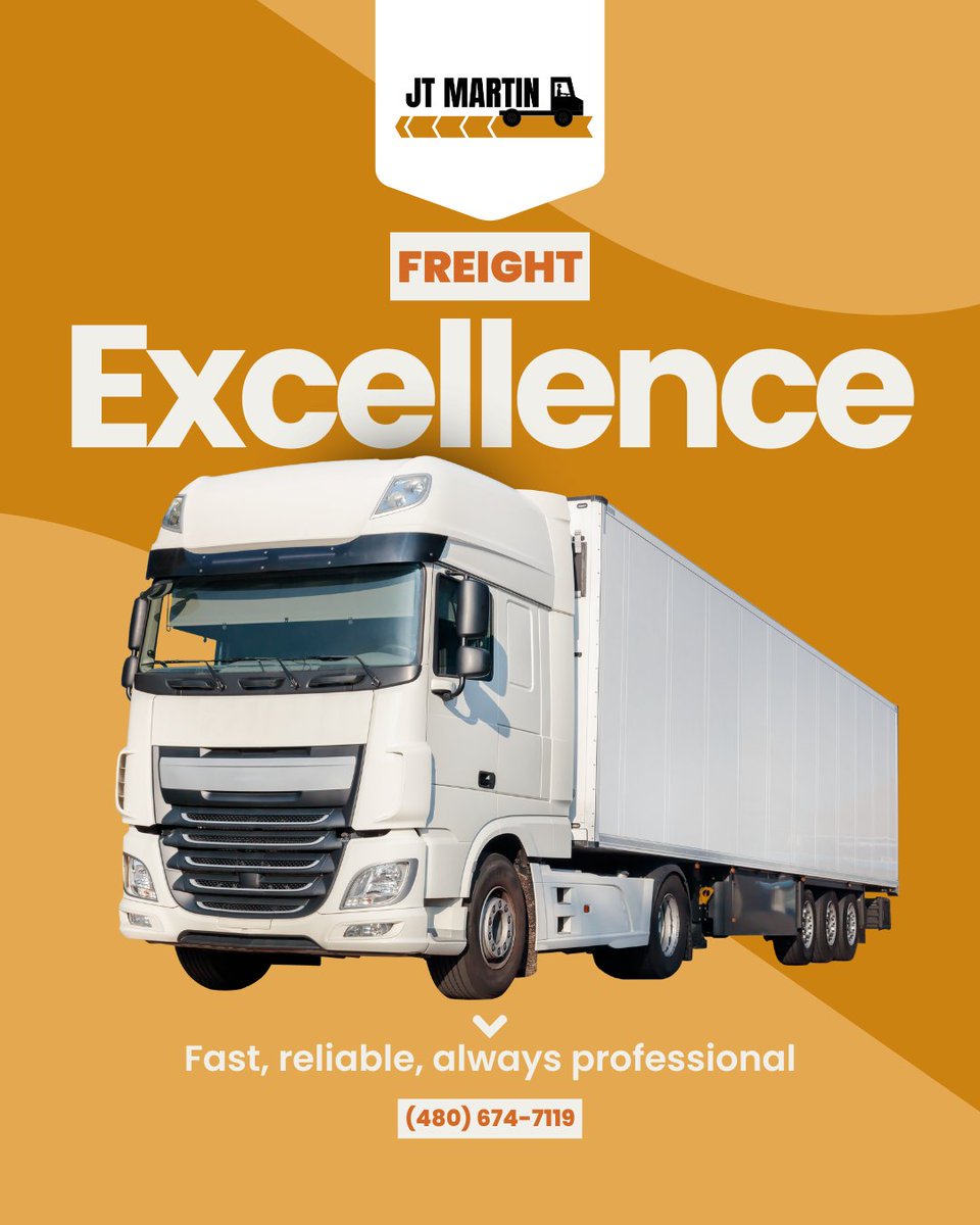 Freight done right. Fast, reliable, always professional. Trust JamesTown Martin to deliver with excellence. 🚛📦 

#FreightExcellence #ReliableShipping #LogisticsPros #OnTimeEveryTime