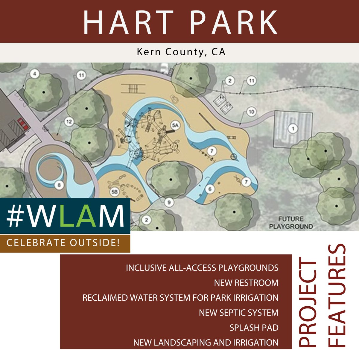 WallaceGroupSLO's tweet photo. This World Landscape Architecture Month, we invite you to enjoy the beauty that Spring brings and "celebrate outside" at one of our favorite recent project sites. First up, Hart Memorial Park outside Bakersfield, in Kern County! 

https://t.co/hl4FoVq83g https://t.co/njAHY3NBWe