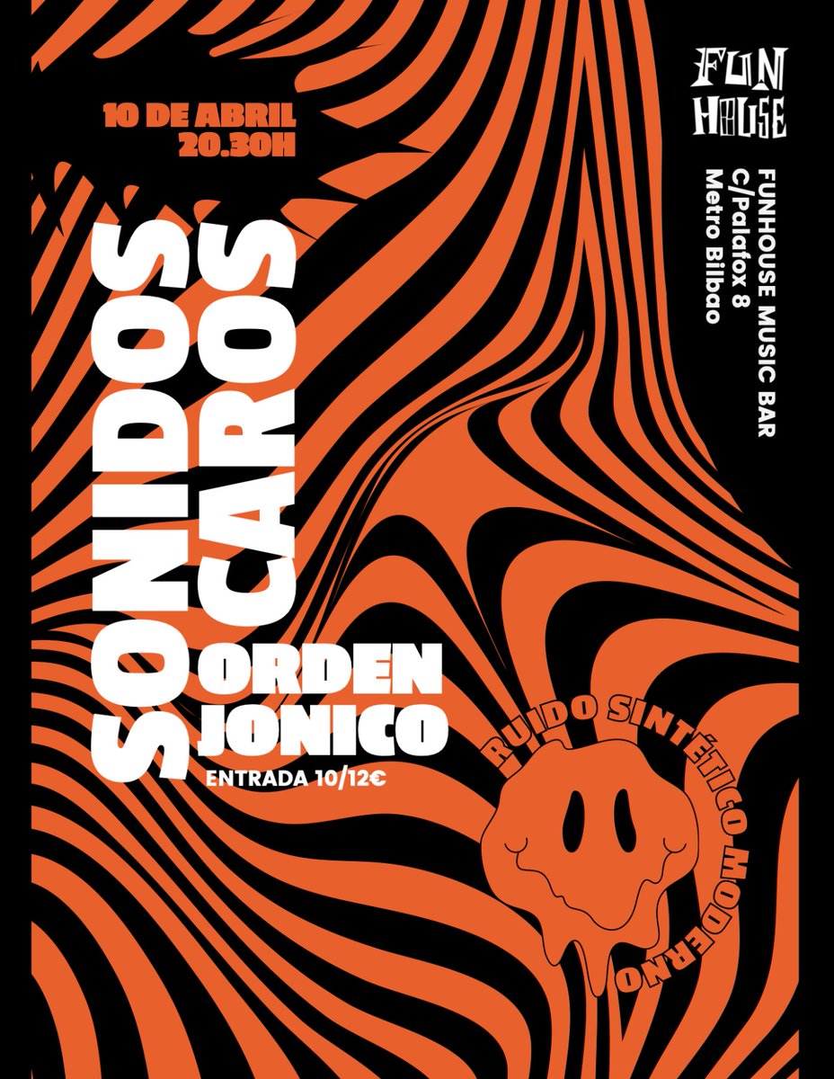 🎙️ Orden Jónico + Sonidos Caros
🔸 10 abril, 2025 8:30 pm 
📍 Sala Fun House - C/ Palafox 8 #Madrid  
🎫 ► funhousemusicbar.com