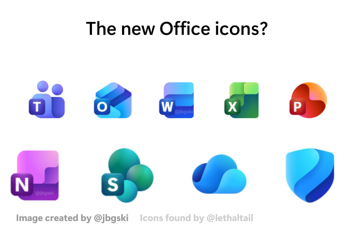 jbgski's tweet photo. 🚨EXCLUSIVE: Microsoft may be working on a refreshed, new set of Office icons

what do you think? are they a hit or a miss🤔

personally I have mixed feelings... some are nice, other look overly rounded https://t.co/LHWSLt3Dkv