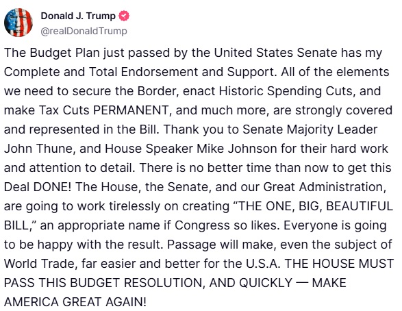 Commentary Donald J. Trump Posts From Truth Social tweet media