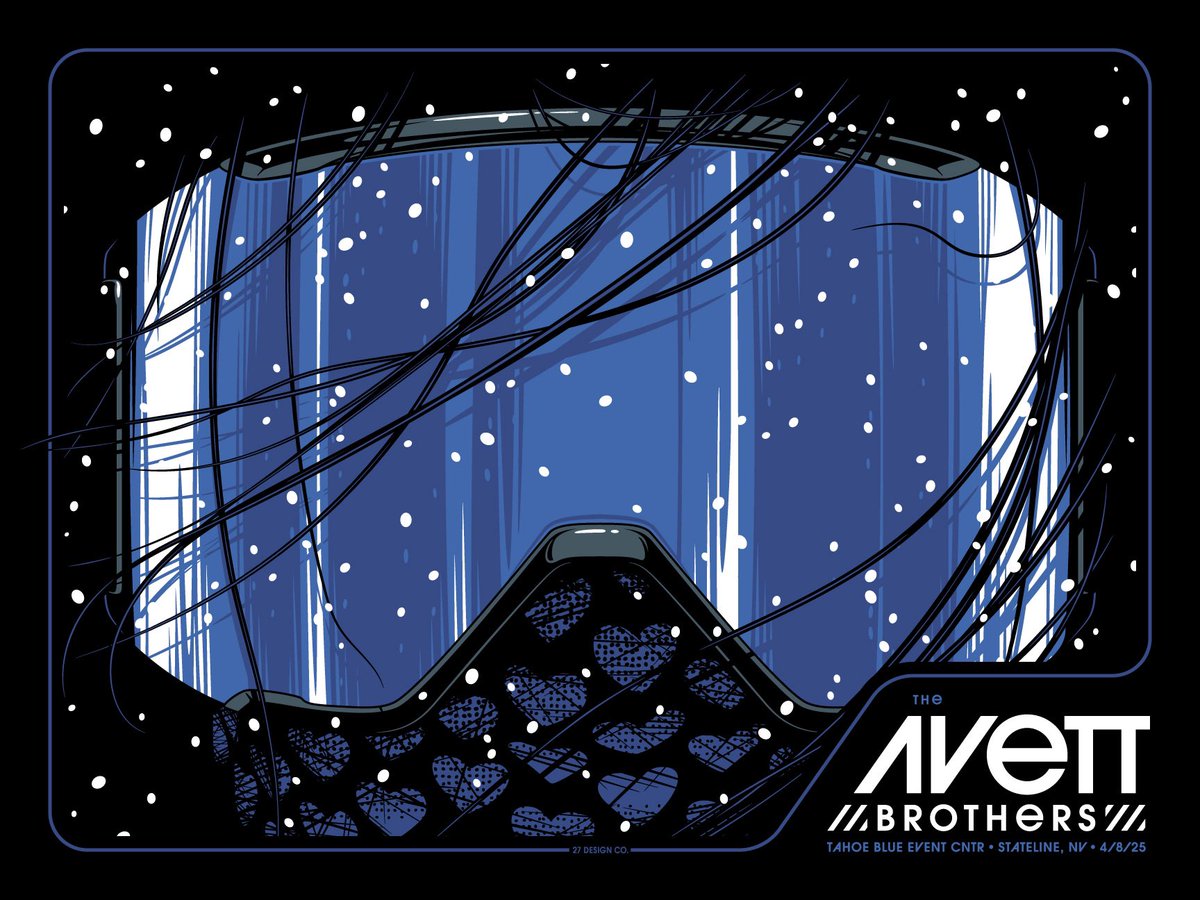 The Avett Brothers (@theavettbros) on Twitter photo Stateline, NV! Poster for tonight’s show at <a href="/TahoeBlueEvCtr/">TahoeBlueEventCenter</a> is by <a href="/27designco/">Charles Crisler</a>.
Doors: 7pm
<a href="/CharlesWesleyG/">Charles Wesley Godwin</a>: 8pm
The Avett Brothers: 9:20pm Stateline, NV! Poster for tonight’s show at <a href="/TahoeBlueEvCtr/">TahoeBlueEventCenter</a> is by <a href="/27designco/">Charles Crisler</a>.
Doors: 7pm
<a href="/CharlesWesleyG/">Charles Wesley Godwin</a>: 8pm
The Avett Brothers: 9:20pm