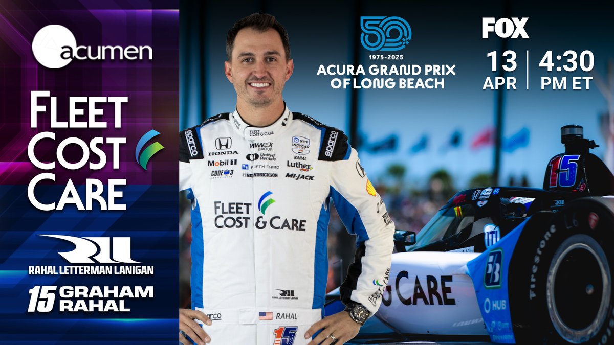 FleetCostCare's tweet photo. 🏁 Is it the weekend yet? Excitement is an understatement. @RLLracing  driver @GrahamRahal and the No. 15 @FleetCostCare car hit the track this Friday at the @IndyCar @GPLongBeach with partner Acumen Information Systems!

“Fleet Cost & Care’s fleet optimization tools + Acumen’s financial systems = precision and speed for heavy equipment rental businesses. Together, we turn data into wins—on the track and in operations.”
– Jeff Curran, President, Fleet Cost & Care

 #FleetCostCare #IndyCar #erp #SageIntacct