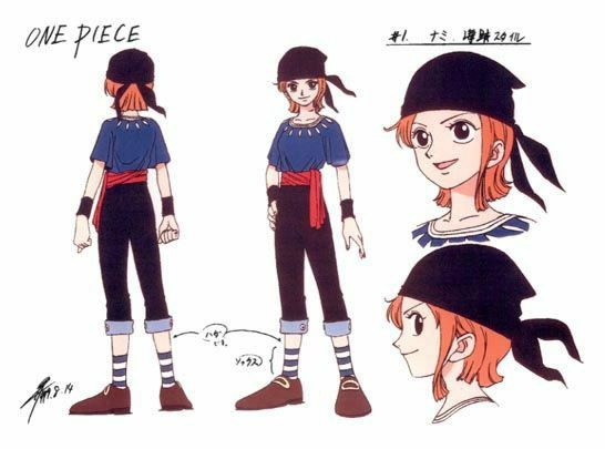 PookiePiece's tweet image. Nami&apos;s design in OnePiece Episode 1