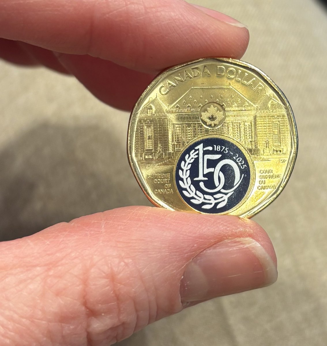 The Royal Canadian Mint has released a brilliant new $1 coin to celebrate the 150th anniversary of the Supreme Court of Canada! It’s gorgeous! #numismatique