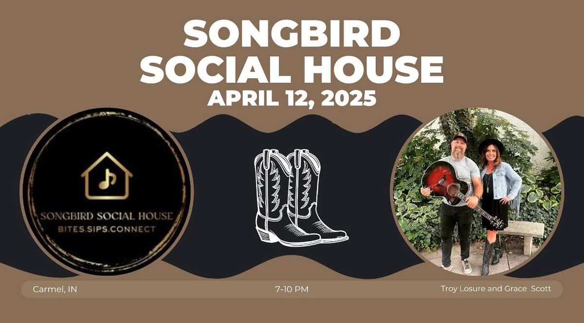 This Saturday night my buddy Troy Losure will join me at @songbirdsocialhouse for a wonderful evening of country music! If you haven’t had a chance to visit Songbird, make sure to check them out! You will not be disappointed! #livemusic #countrymusic #gracescottband #acoustic