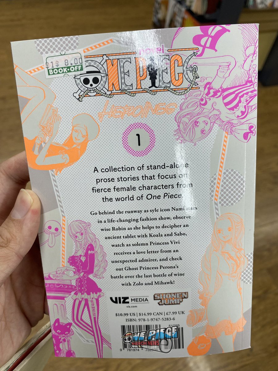 OPMerchandise's tweet photo. In person look at the front and back covers of One Piece: Heroines Vol.1!

Some stores may have them available in-store now!

🇺🇸: April 22, 2025

#OnePiece https://t.co/S2WhgN8Yor