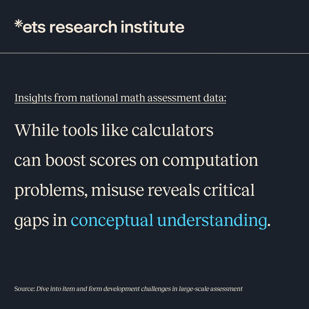 ETSresearch's tweet image. What if the design of digital tools - such as calculators - ultimately impacts students' performance on math assessments?
At @NCME38, Hongwen Gao from ETS Research Institute will present results from research examining students' performance and digital literacy.
#NCME25