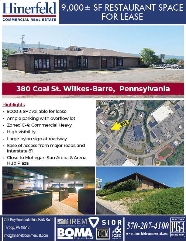 HCRE_Scranton's tweet photo. 9000 ± SF available for lease. Ample parking.  High visibility. C4 Zoning.  Ease of access from major roads and interstate 81
Close to Mohegan Sun Arena &amp; Arena Hub Plaza. Contact Bryson Jones570-396-8400 https://t.co/3V5YAXO24O https://t.co/oiubxQJgb2