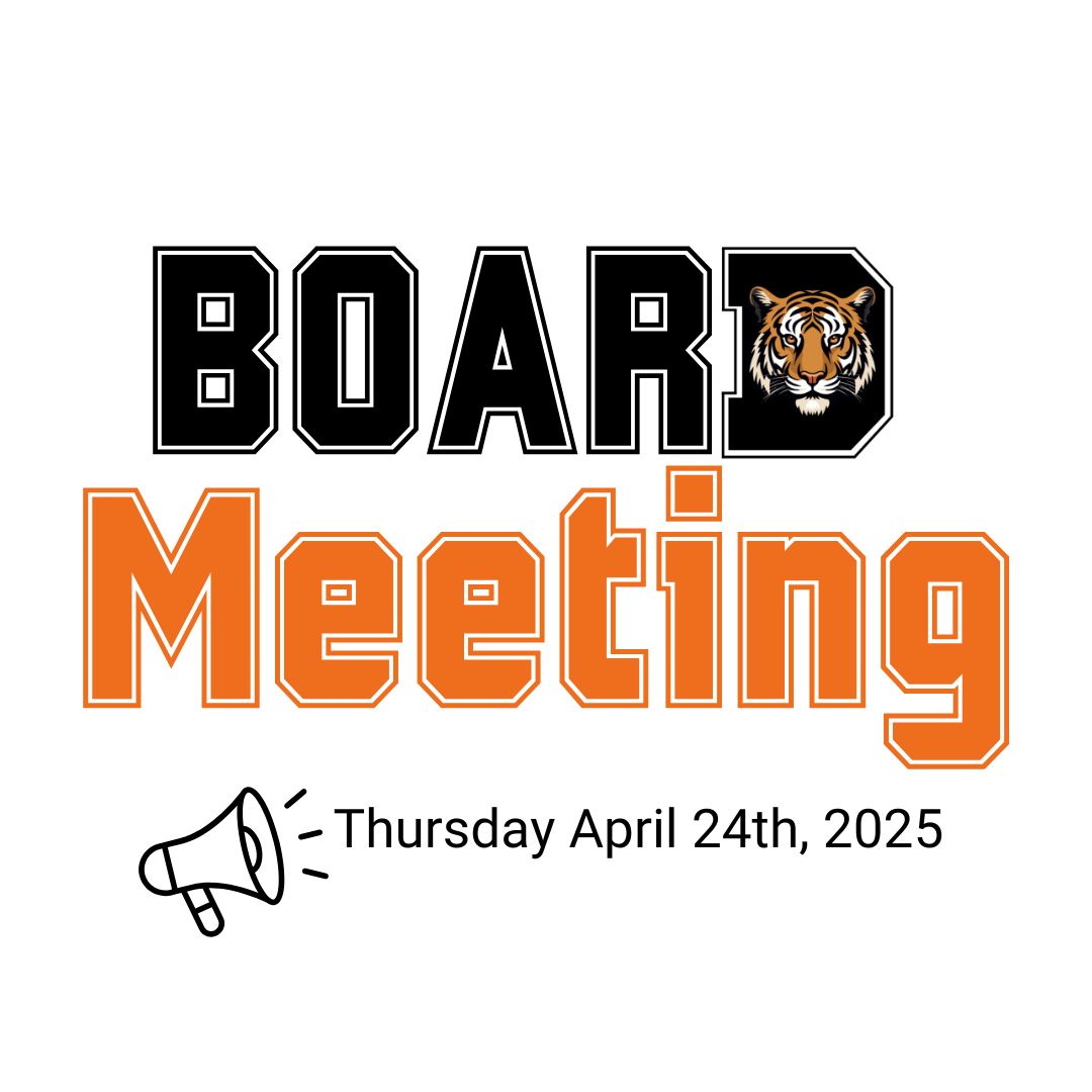 📢 Join us for the Dover Board of Education Meeting!
📅 Thursday, April 24th | 🕡 6:30 PM
📍 Dover High School Cafeteria
We'll present the 2025–2026 Budget. Come learn, ask questions, and help shape our schools' future! 🐯🖤🧡