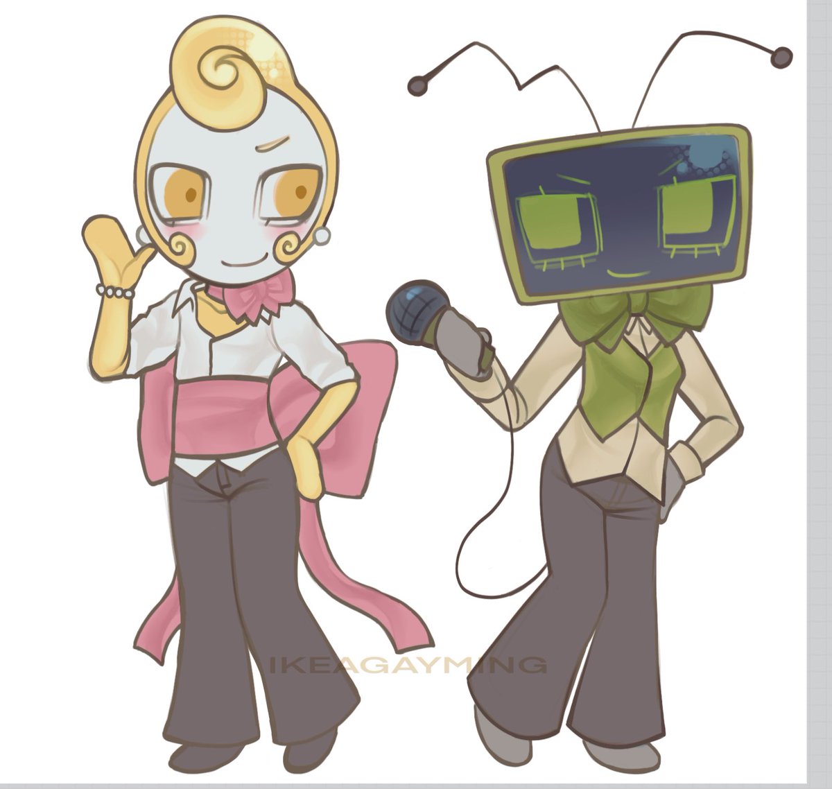 IKEAwiki's tweet image. expect more drawings of these two,,, rubs hands together mischievously 👅
#dandysworld #mirrorvision #fashionshow