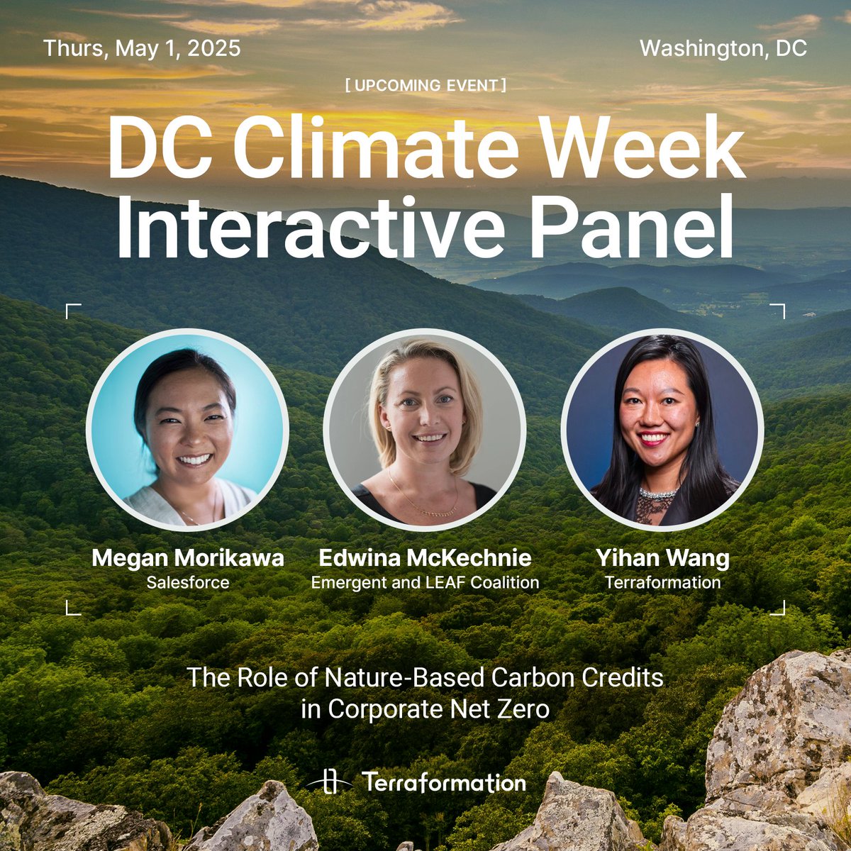 Join us at #DCClimateWeek! Mark your calendars for an insightful panel featuring leaders from @Salesforce, <a href="/EmergentClimate/">Emergent</a>, &amp; Terraformation.

🎟️ Space is limited—register now: refore.st/3Yo725z

#NbS #VCM #NetZero #Reforestation