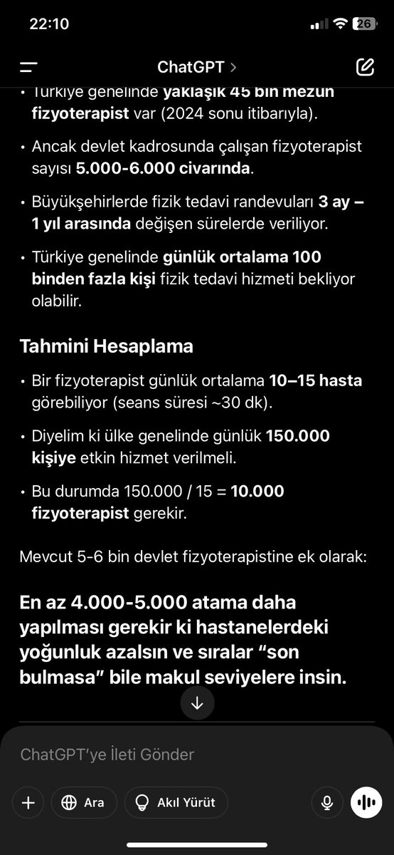Her veri her tutanak kamudaki istihdamın yetersiz olduğunu açıklar durumda.Sayın bakanım Türkiye yüzyılına yakışır şekilde fizik tedavi kuyruklarına beraber son verelim.
<a href="/drmemisoglu/">Prof. Dr. Kemal Memişoğlu</a> 
<a href="/saglikbakanligi/">T.C. Sağlık Bakanlığı</a> 
#FizyoterapistlerGünü