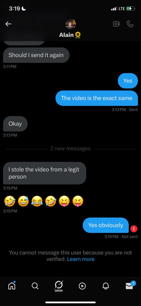 suisisisiman's tweet photo. Another scammer, didn’t get scammed by them but they tried to get me to send them money https://t.co/51pD3Zg6h9