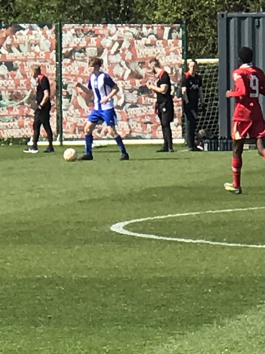 Playing a year up again today v Liverpool. Well done Callum 💪🏻💙⚽️ finished 2-2, was a very good game . Enjoying Callums journey with Wigan 💙🤍⚽️