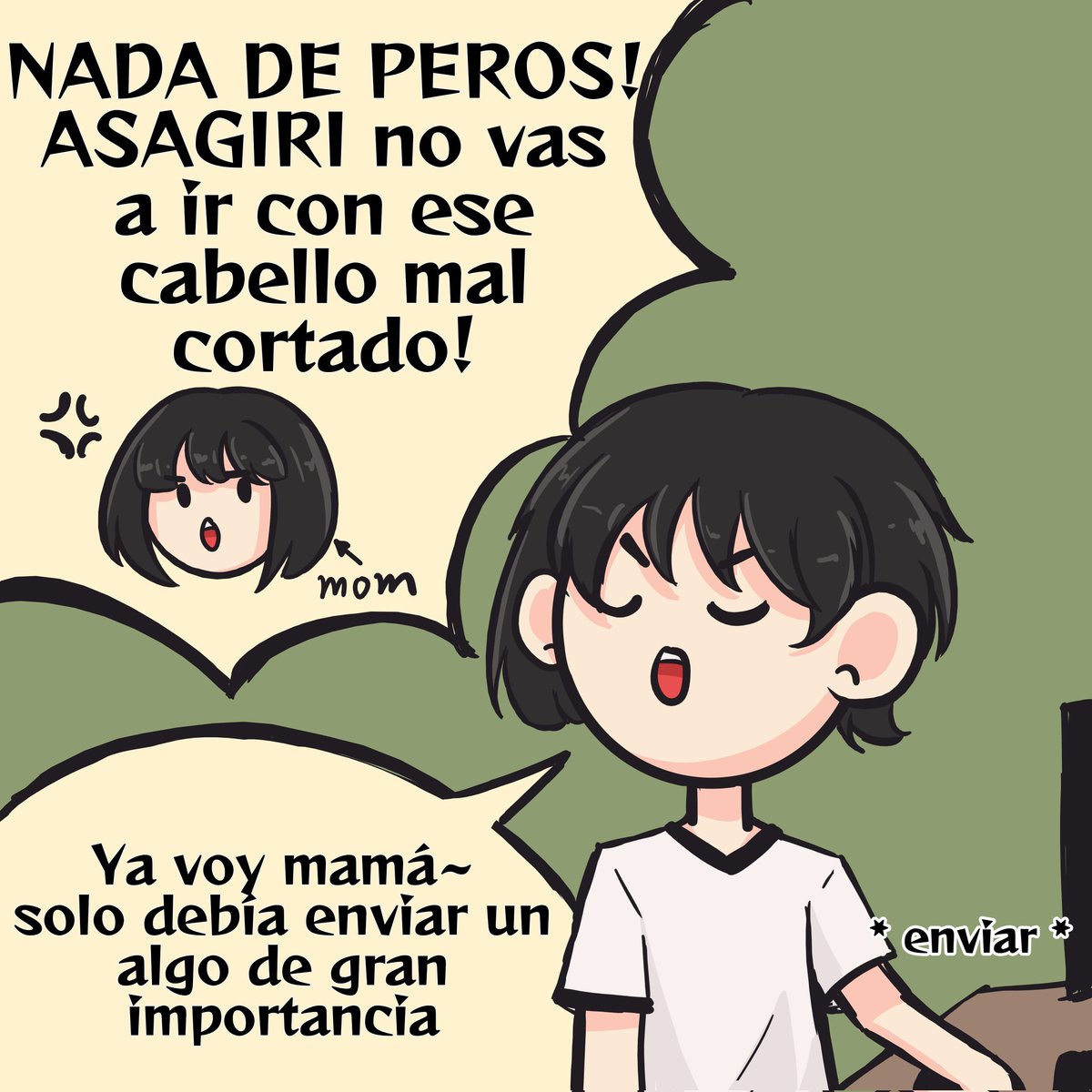 Xoritt's tweet photo. PART 1/6 Sengen (español)
Y SI... Gen hubiera repondido el spam que Senku envió cuando era chiquito? 
#SenGen #dcst #au https://t.co/uVLtR6SkyS