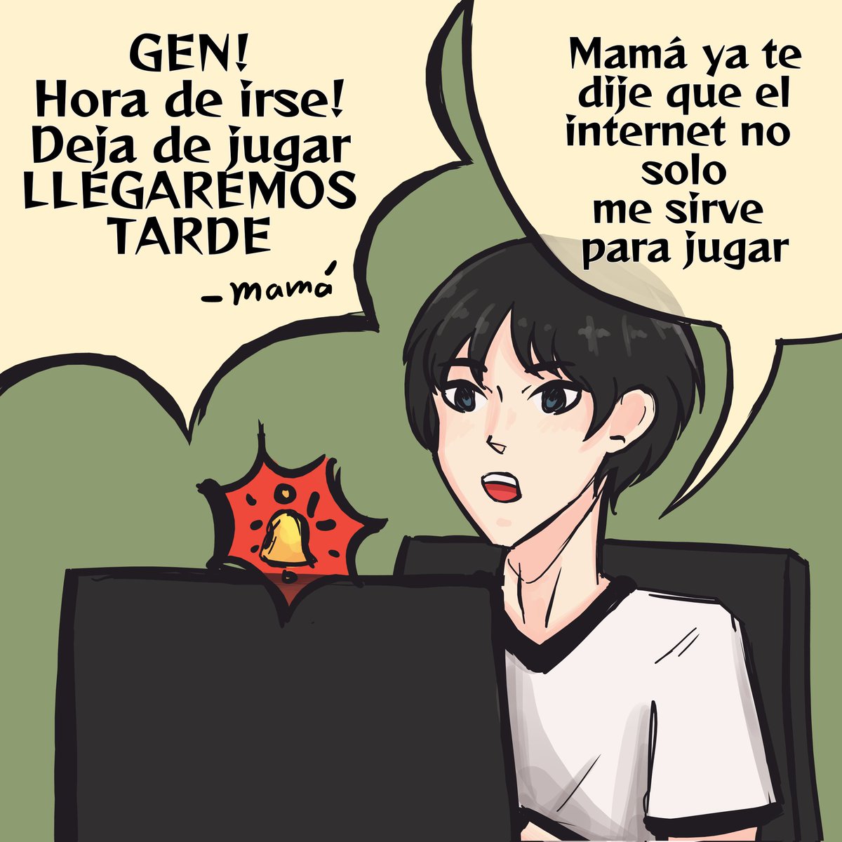 Xoritt's tweet photo. PART 1/6 Sengen (español)
Y SI... Gen hubiera repondido el spam que Senku envió cuando era chiquito? 
#SenGen #dcst #au https://t.co/uVLtR6SkyS