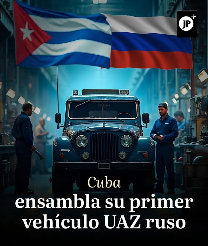 🇨🇺Cuba lanzó el primer vehículo UAZ de fabricación rusa ensamblado en La Habana, fortaleciendo la cooperación industrial entre ambas naciones y el desarrollo del sector automotriz cubano.

📌 <a href="/jpmasespanol/">JP+</a>