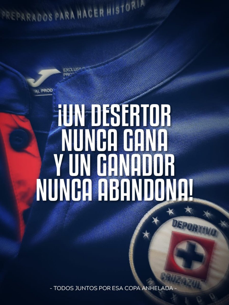 Que sea una gran noche para todos nosotros, sin miedo a nada, con todo y contra todos.
<a href="/CruzAzul/">CRUZ AZUL</a> 🔵⚪️🚂🇲🇽