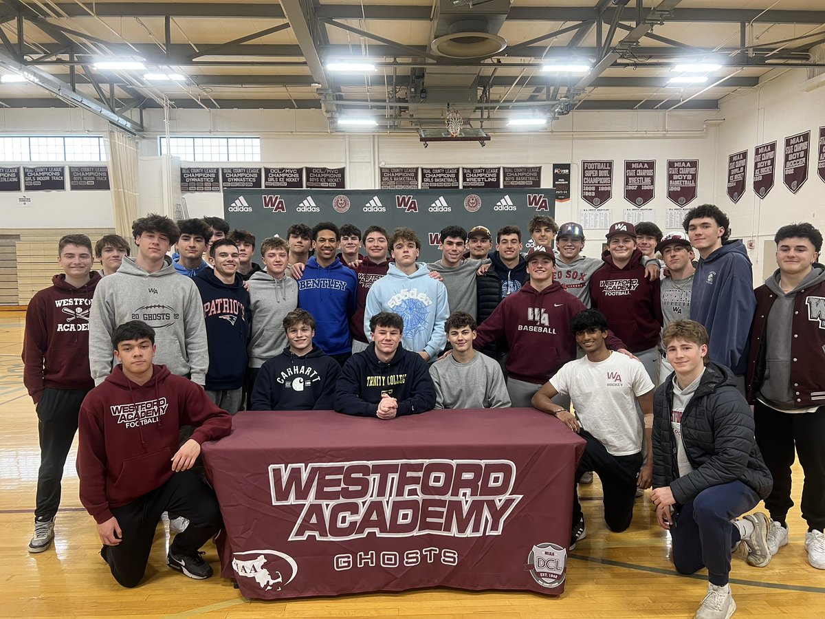 Congratulations to Alex Wilson on his commitment to play football at Trinity College! Alex had an outstanding career at WA—his dedication to his teammates, team, school, and community was truly unmatched. He will be greatly missed! <a href="/alex_wilson06/">Alex Wilson</a> <a href="/TheWAGhosts/">WA Athletics</a> <a href="/TrinCollFB/">Trinity College Football</a>