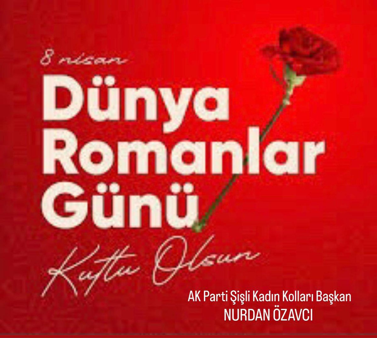 Müziğiyle, neşesiyle, samimiyetiyle bu topraklara renk katan Roman kardeşlerimizin gününü en kalbi
duygularımla kutluyor, birlik ve beraberlik içinde nice güzel yıllar diliyorum.

8 Nisan Dünya Romanlar Günü 💐 

<a href="/AKKadinSisli/">AK Kadın Şişli</a>
