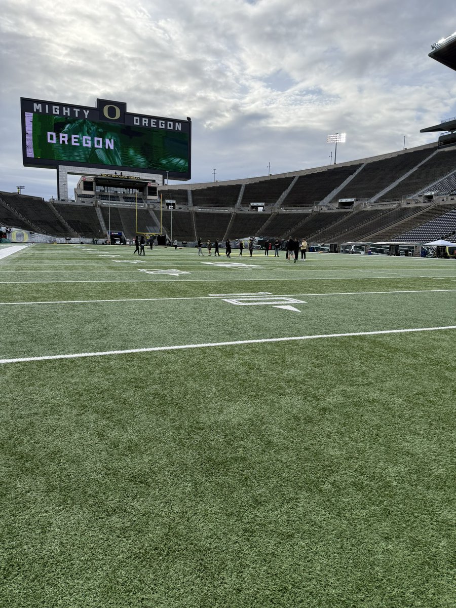Work day in Autzen! <a href="/Burley_Football/">Burley Bobcat Football</a> staff getting better today!