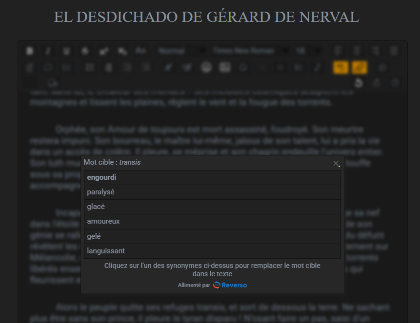 philmageo's tweet photo. Ce que j'aime sur le site d'écriture Epistolads, c'est son éditeur de texte futé, intégrant de nombreux outils parmi lesquels un dictionnaire de synonymes :  #ecrire #ecriture #ateliersecriture #epistolads https://t.co/mmP2ohHE3n