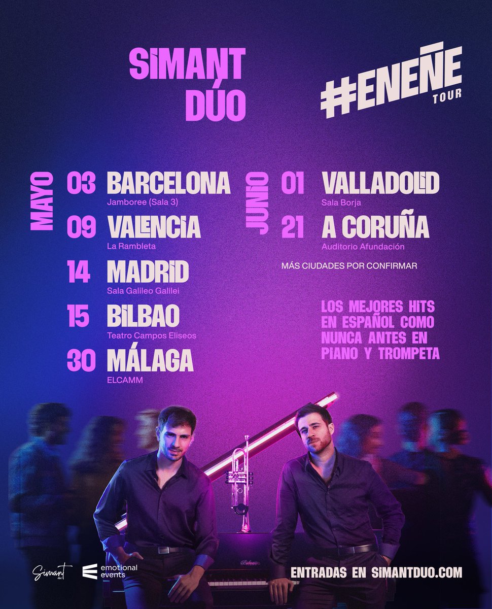Cartel actualizado! ♥️
simantduo.com/conciertos 🎫